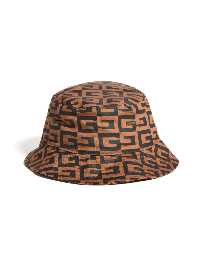 Czapki Damskie Guess G Checker Logo Bucket Brązowe | 692487-BSX