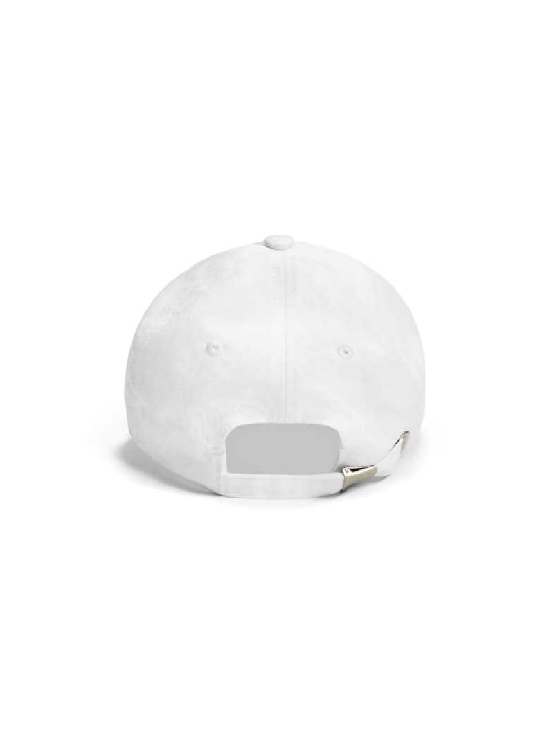 Czapki Damskie Guess Logo Baseball Białe | 291684-WVN