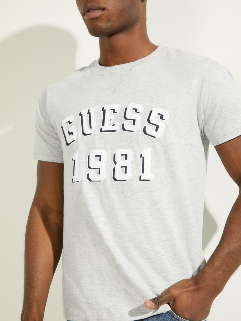 Koszulki Męskie Guess Academy Tee Głęboka Szare | 593470-EHP