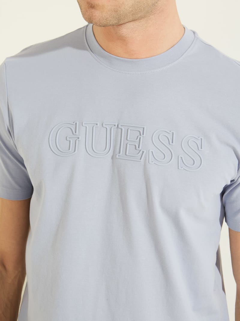 Koszulki Męskie Guess Eco Alphy Active Tee Niebieskie | 802934-ZUB