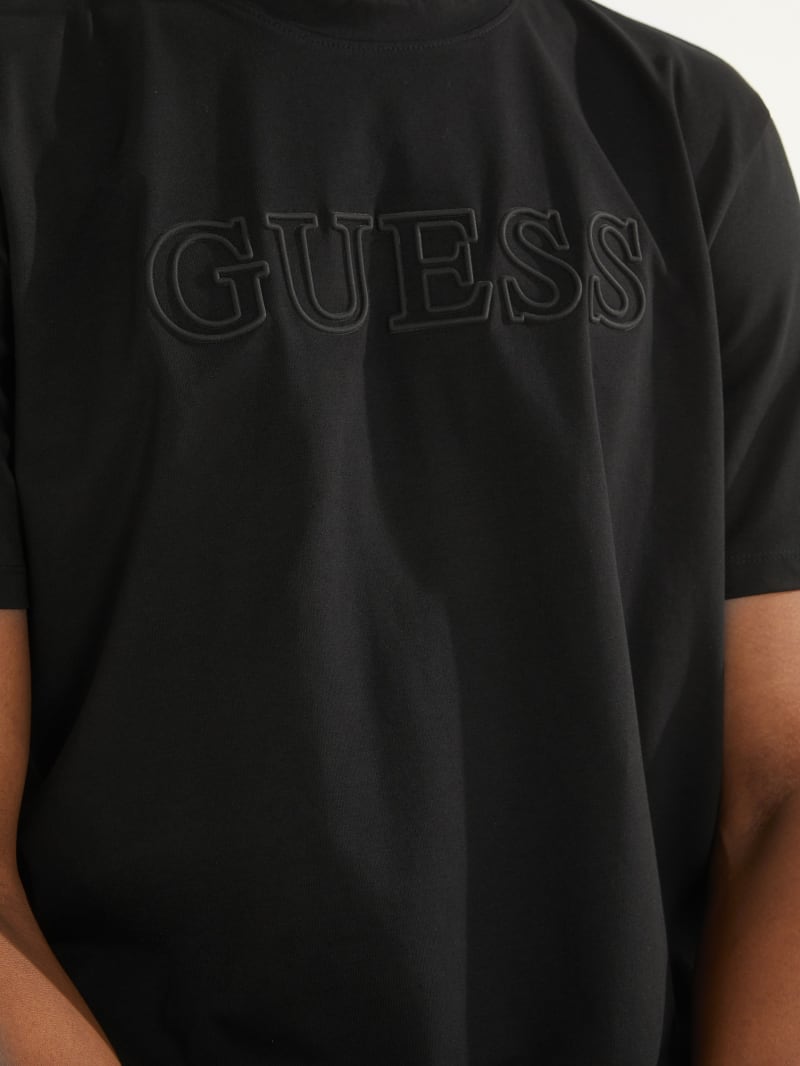 Koszulki Męskie Guess Eco Alphy Tee Czarne | 976450-JUN