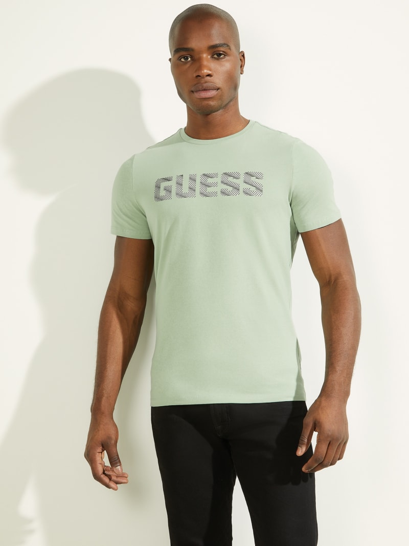 Koszulki Męskie Guess Magick Logo Tee Mięta | 524176-AKN