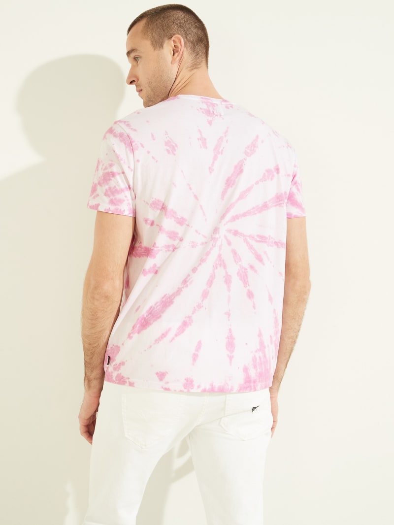 Koszulki Męskie Guess Twisted Tie-Dye Tee Kolorowe | 259834-MKA