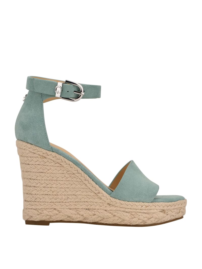 Koturny Damskie Guess Hidy Zamszowe Espadryle Zielone | 296053-XDB