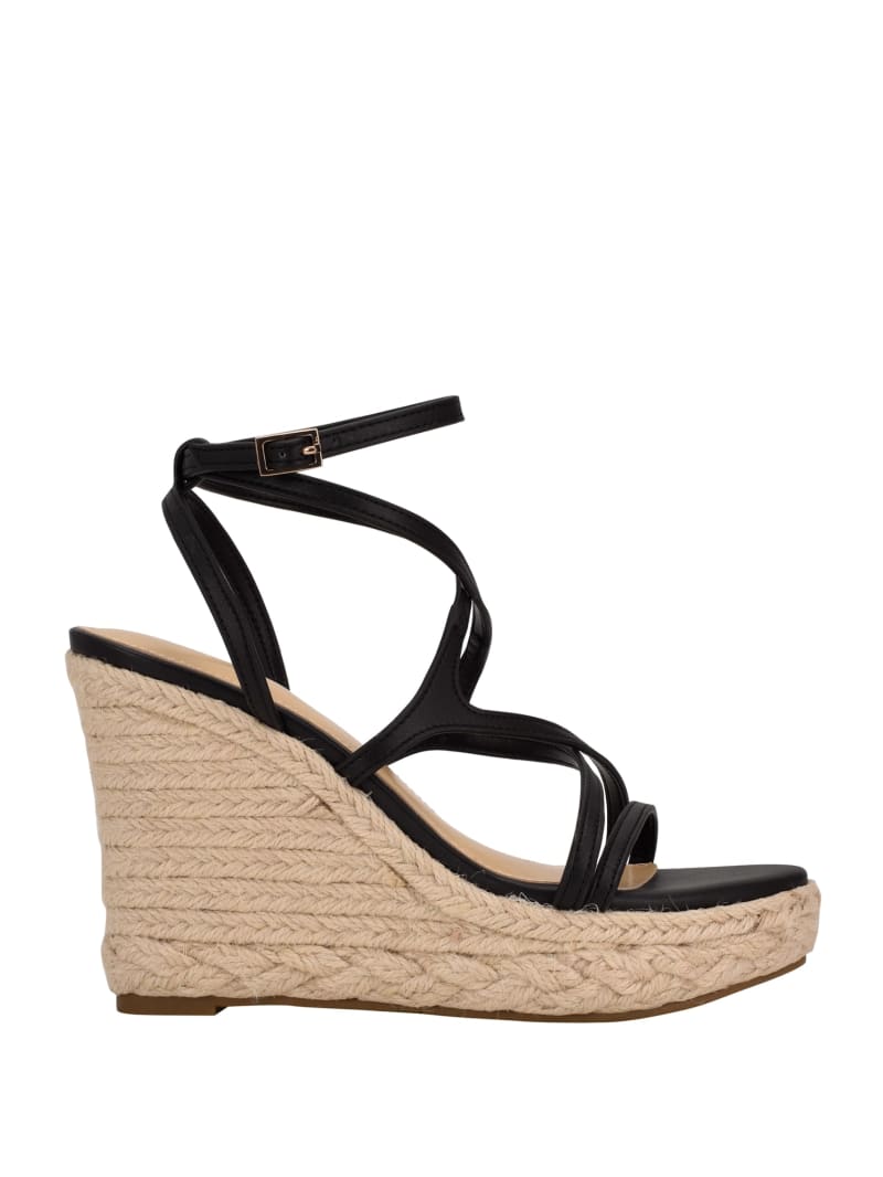 Koturny Damskie Guess Hirani Espadryle Czarne | 674238-MYT