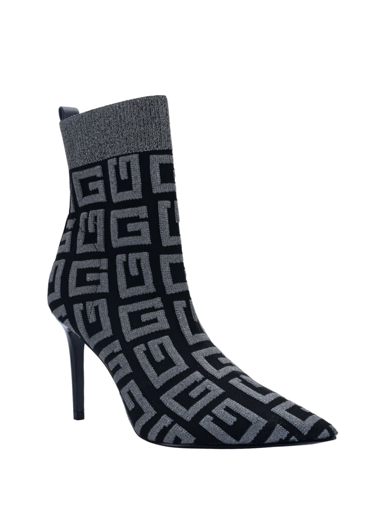 Kozaki Damskie Guess Dallyca G-Logo Sock Czarne | 679480-NKY