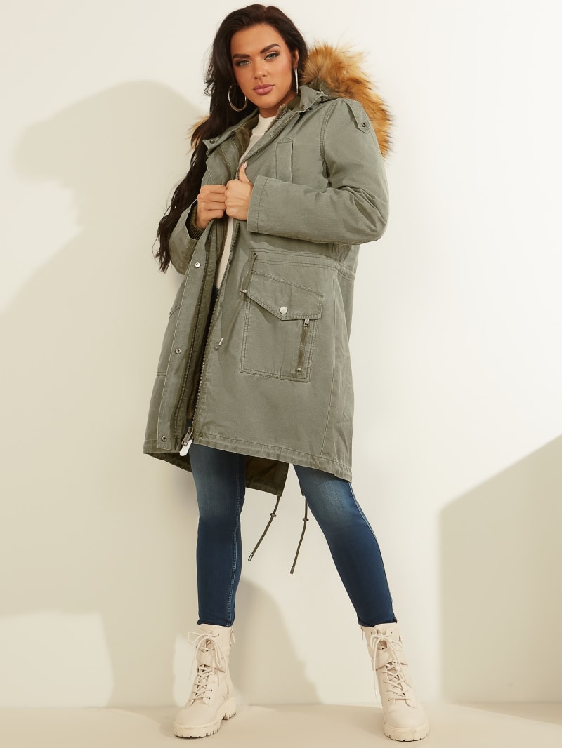 Kurtki Damskie Guess Berenice Parka Niebieskie | 709134-OLV