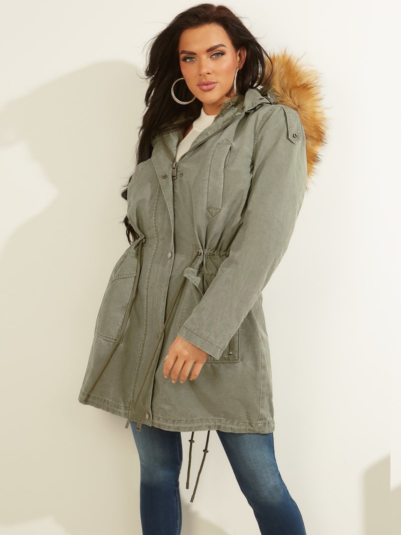 Kurtki Damskie Guess Berenice Parka Niebieskie | 709134-OLV