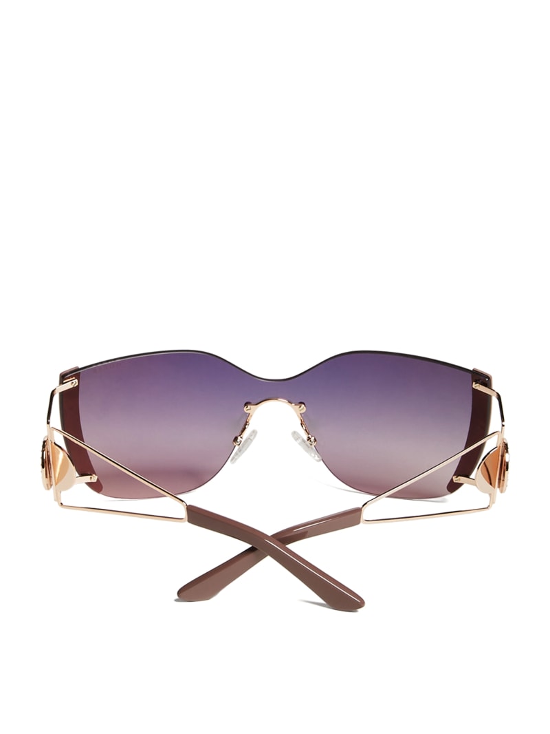 Okulary Słoneczne Damskie Guess Lorin Cat-Eye Złote | 137496-DXP