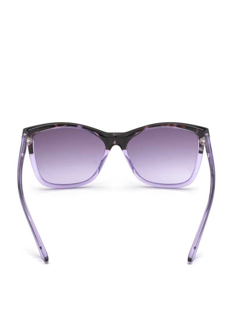 Okulary Słoneczne Damskie Guess Purple Square Fioletowe | 670914-CYE