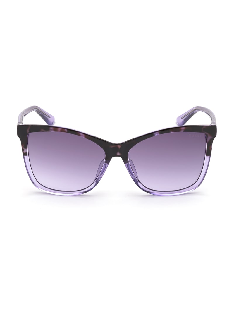 Okulary Słoneczne Damskie Guess Purple Square Fioletowe | 670914-CYE