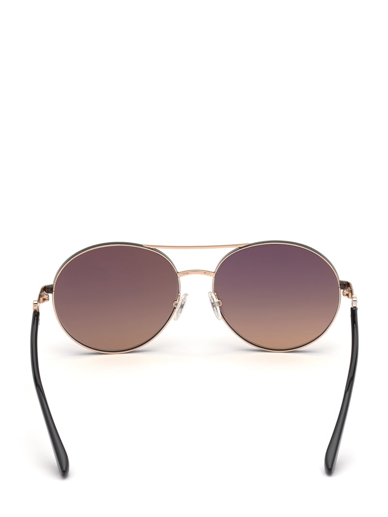 Okulary Słoneczne Damskie Guess Sally Aviator Niebieskie | 549870-DMO