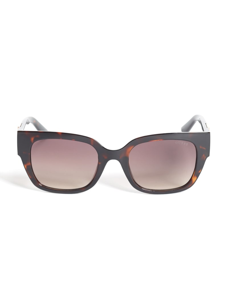 Okulary Słoneczne Damskie Guess Tortoise Square Różowe Złote | 624809-MYR