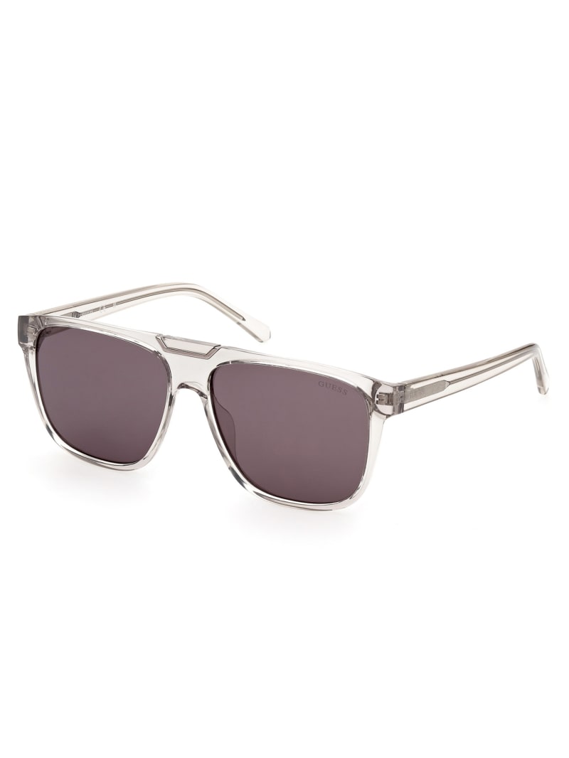 Okulary Słoneczne Męskie Guess Aviator Szare | 639107-STJ