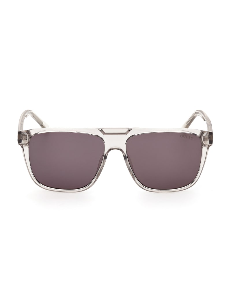 Okulary Słoneczne Męskie Guess Aviator Szare | 639107-STJ