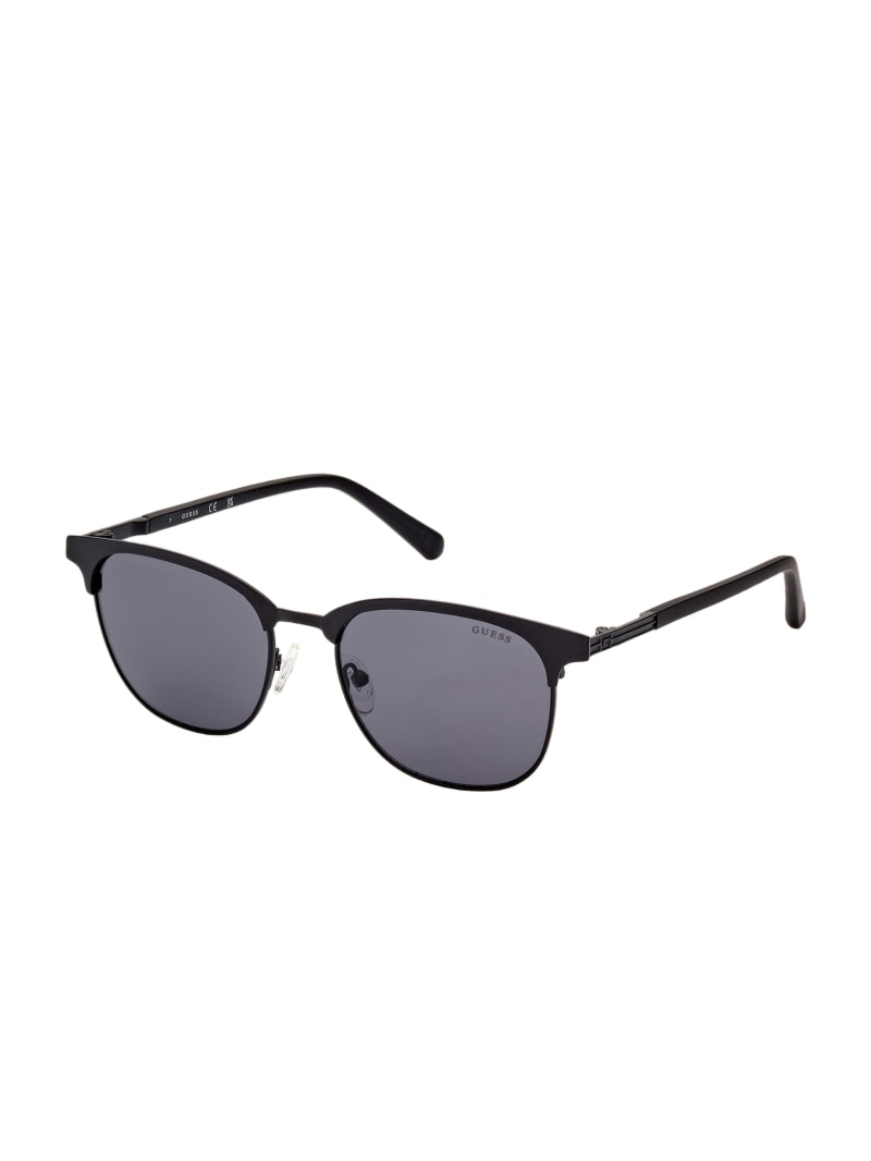 Okulary Słoneczne Męskie Guess Clubmaster Metal Czarne | 817504-ASY