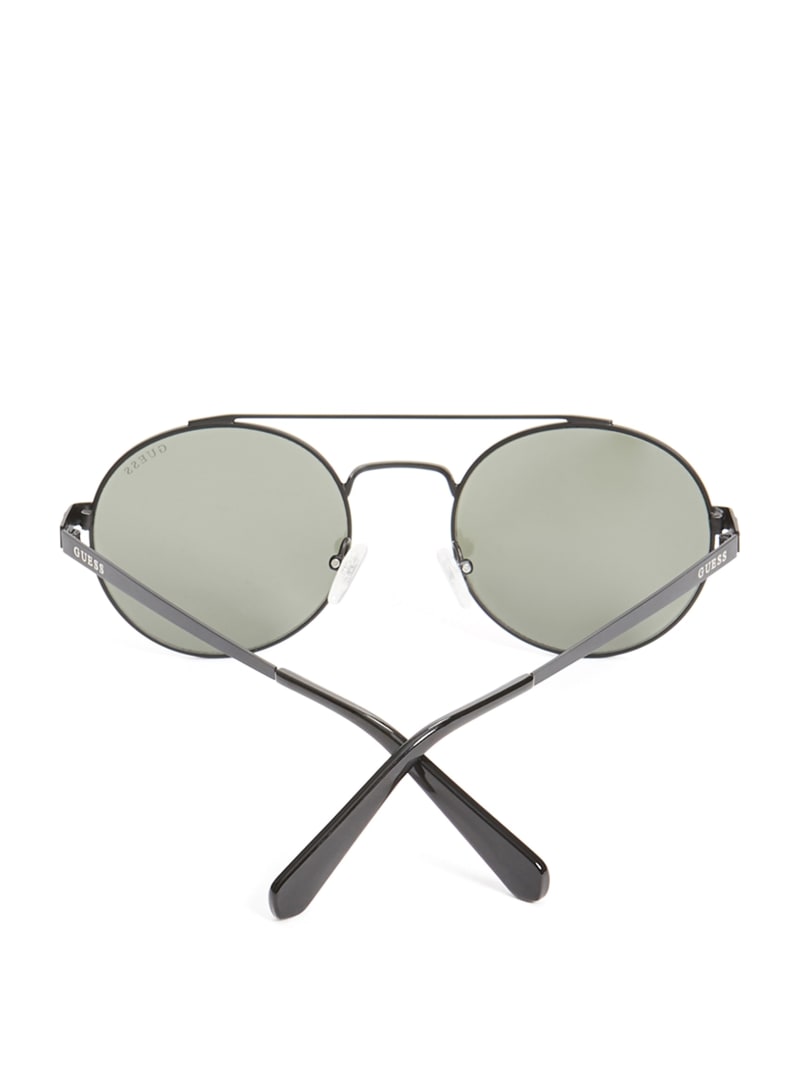 Okulary Słoneczne Męskie Guess Jack Round Aviator Czarne | 017582-OJM