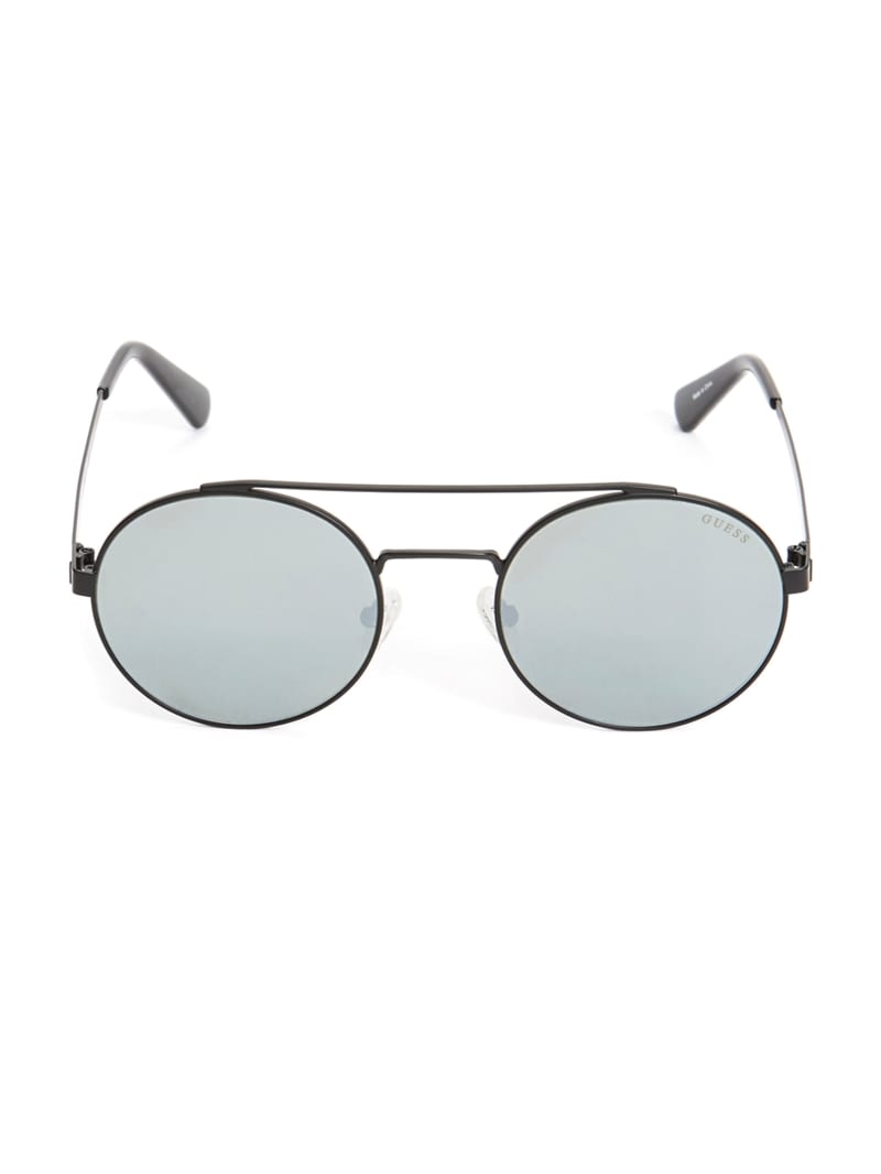 Okulary Słoneczne Męskie Guess Jack Round Aviator Czarne | 017582-OJM