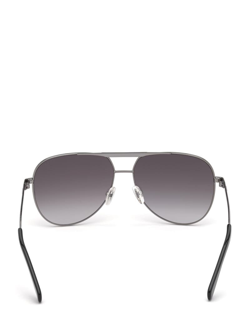 Okulary Słoneczne Męskie Guess Manny Aviator Srebrne | 683751-GRK