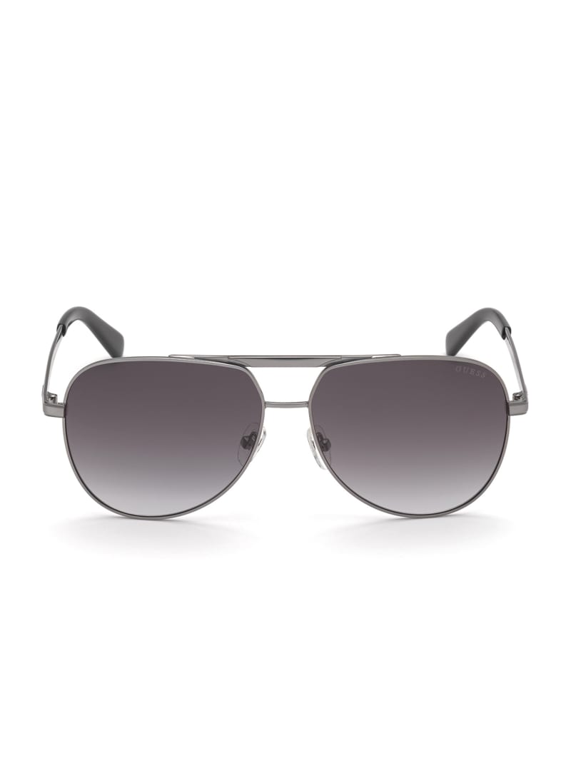 Okulary Słoneczne Męskie Guess Manny Aviator Srebrne | 683751-GRK