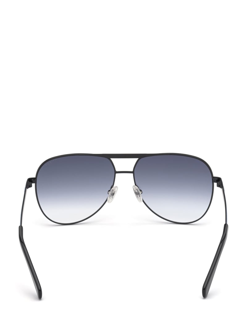 Okulary Słoneczne Męskie Guess Manny Aviator Czarne | 875640-KNH