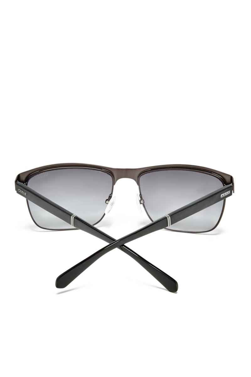 Okulary Słoneczne Męskie Guess Vincent Clubmaster Czarne | 321685-VAS