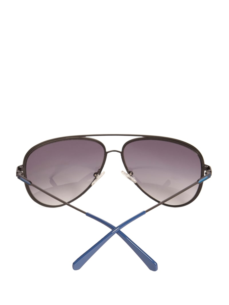 Okulary Słoneczne Męskie Guess Wesley Metal Aviator Szare | 892165-SOM