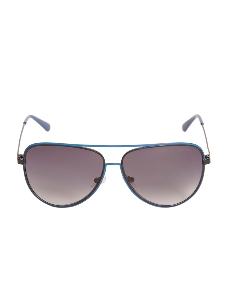 Okulary Słoneczne Męskie Guess Wesley Metal Aviator Szare | 892165-SOM