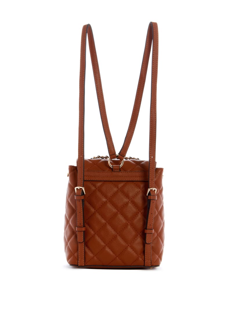 Plecaki Damskie Guess Gillian Quilted Brązowe | 024615-WKD