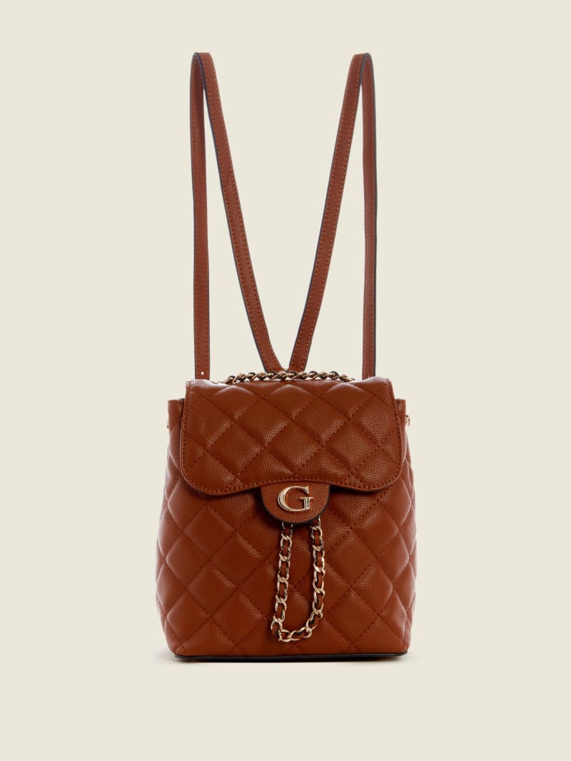 Plecaki Damskie Guess Gillian Quilted Brązowe | 024615-WKD