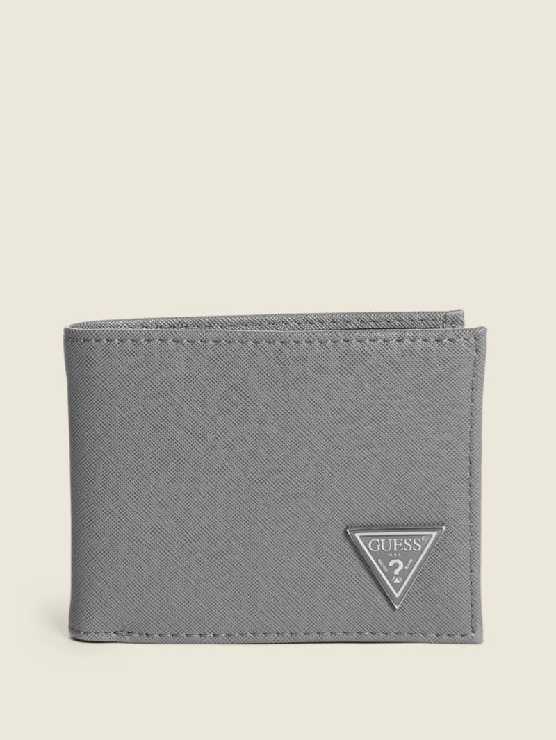 Plecaki Męskie Guess Certosa Skórzane Billfold Szare | 802539-XKI