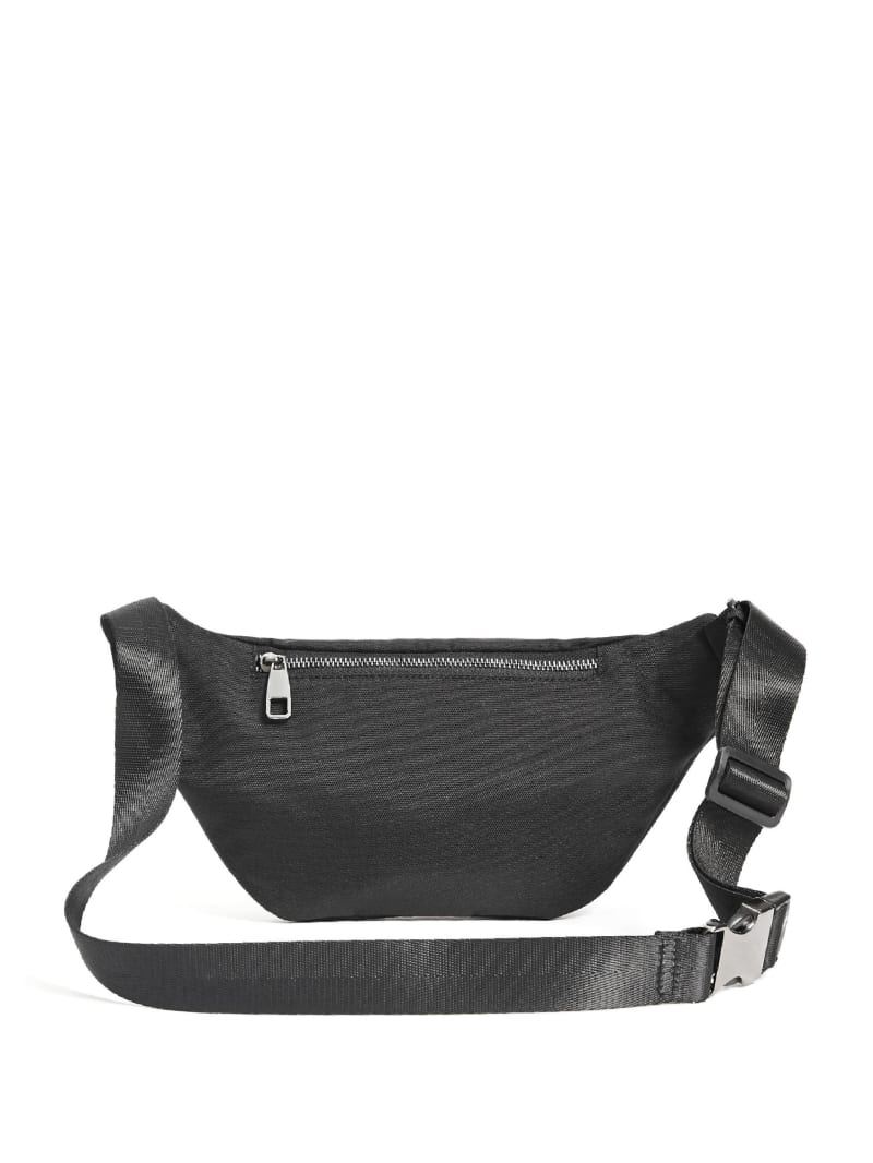 Plecaki Męskie Guess Płócienne Fanny Pack Czarne | 174023-LQA