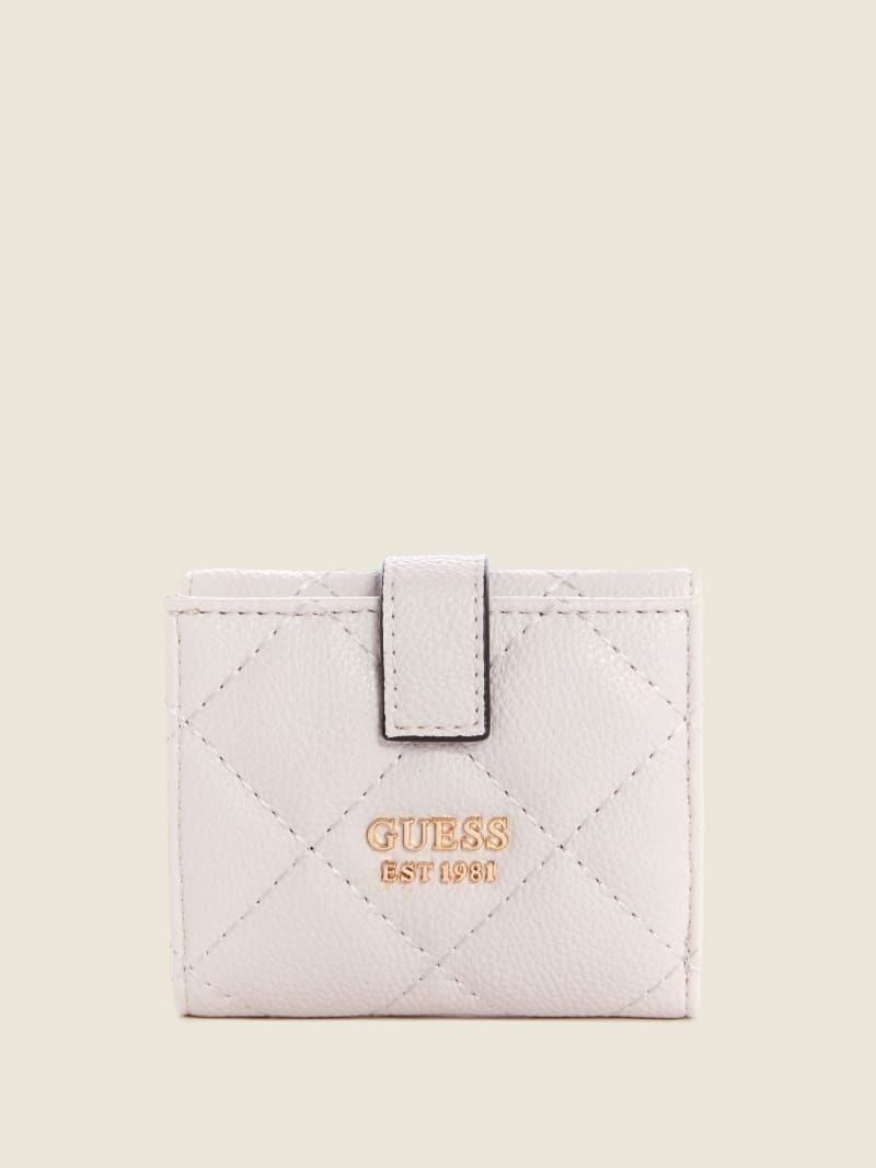 Portfele Damskie Guess Gillian Petite Trifold Szare | 305291-CSH