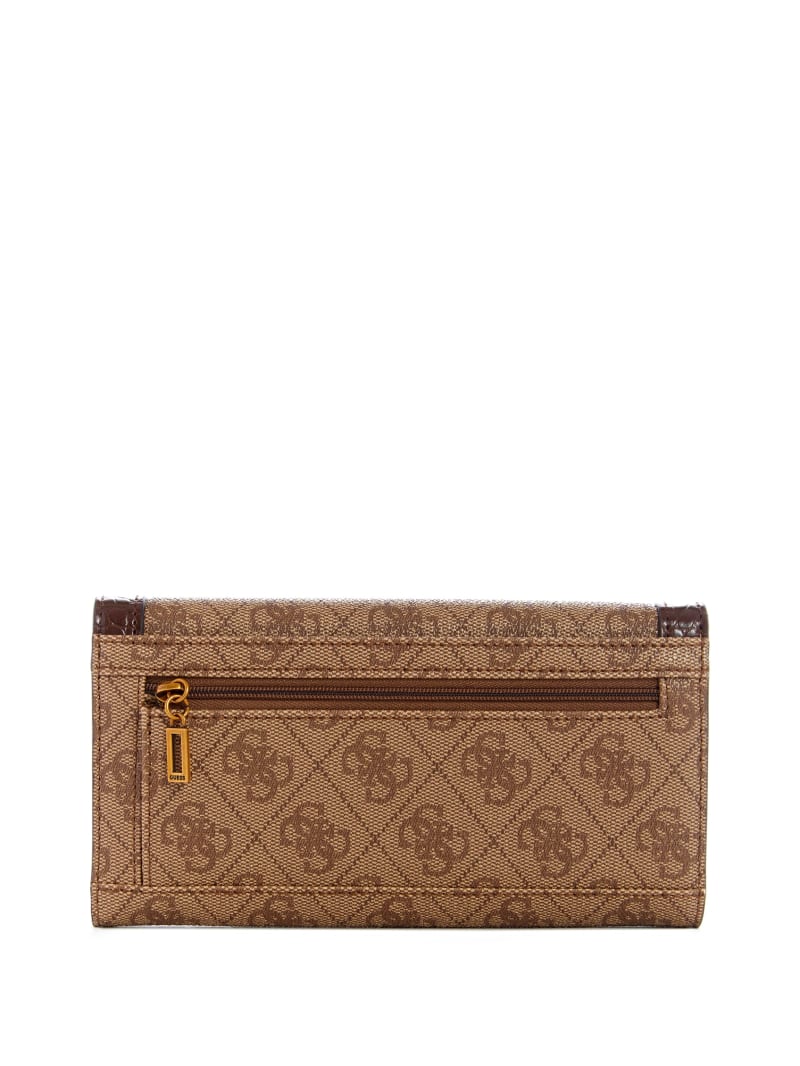 Portfele Damskie Guess Zadie Logo Multi Clutch Brązowe | 716925-PBI