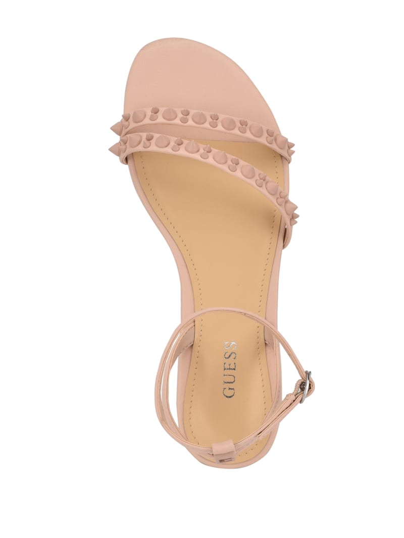 Sandały Damskie Guess Teagin Studded Głęboka Różowe | 483762-SWH