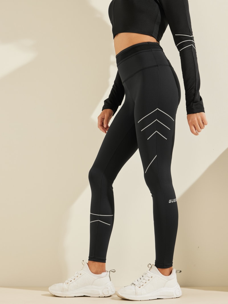 Spodnie Damskie Guess Dalia Leggings Czarne | 548639-GSQ