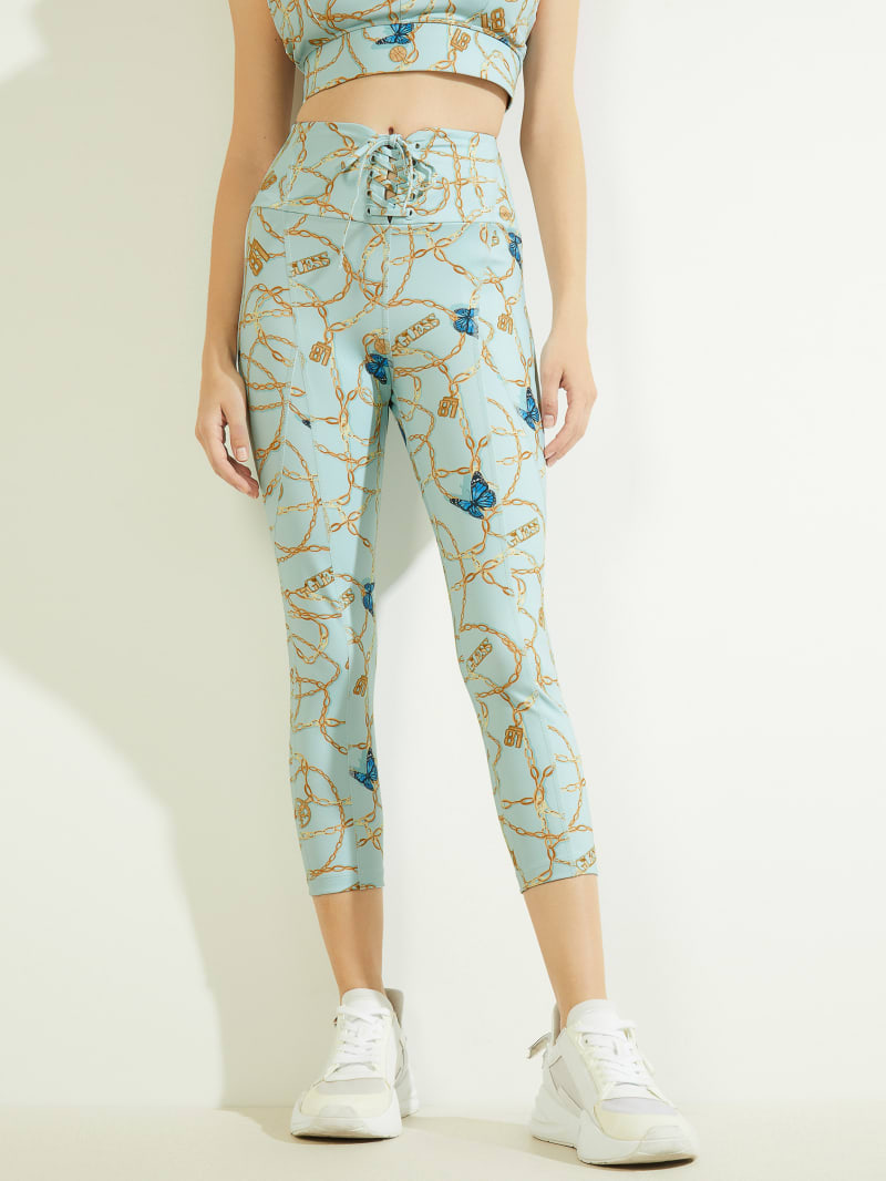 Spodnie Damskie Guess Eco Dollie Leggings Kwiaty | 312458-FNP