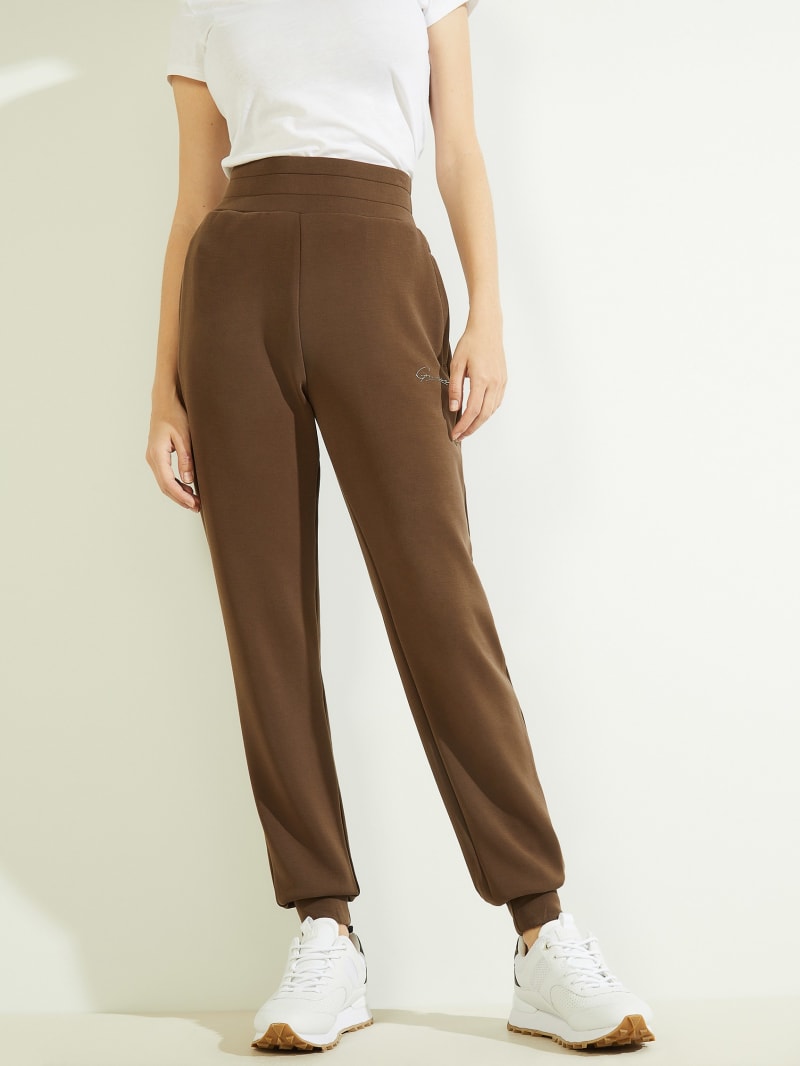 Spodnie Damskie Guess Eco Effie Joggers Czekolada | 937628-DEQ