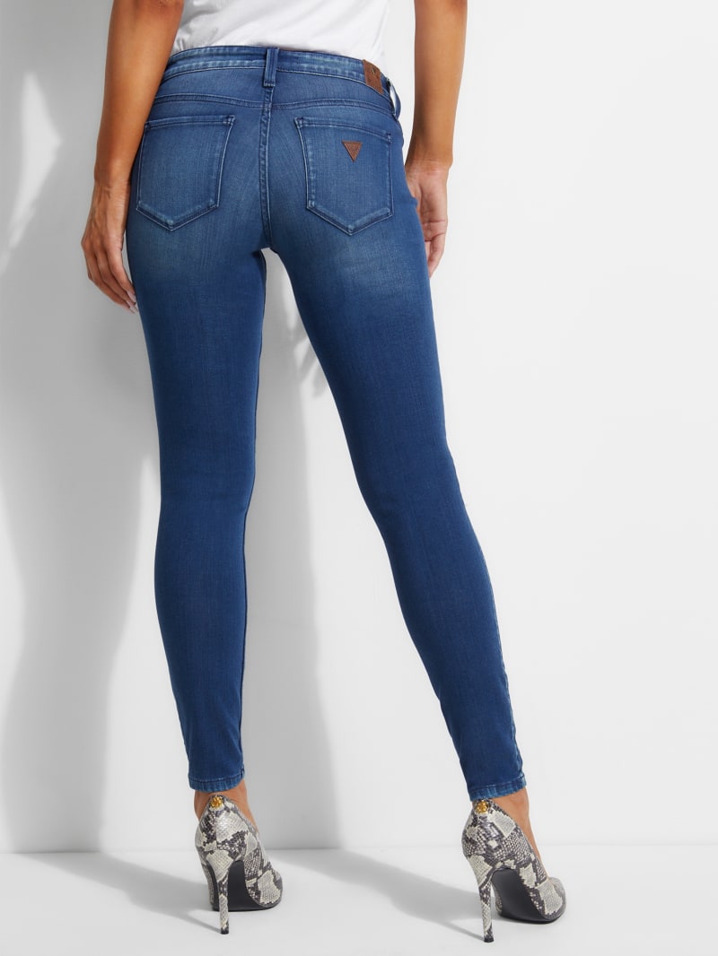 Spodnie Damskie Guess Power Skinny Niebieskie | 280976-GQI