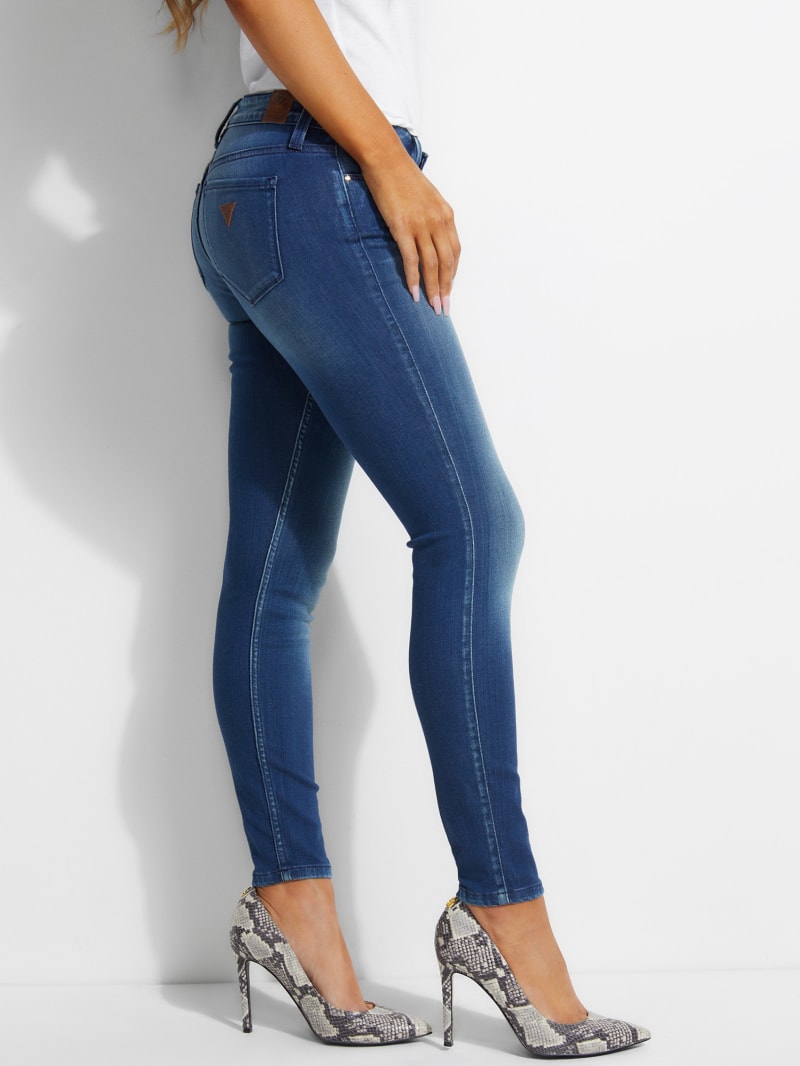 Spodnie Damskie Guess Power Skinny Niebieskie | 280976-GQI