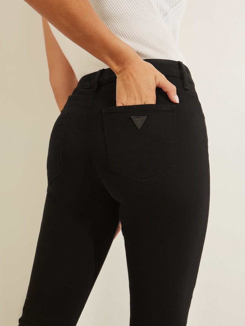 Spodnie Damskie Guess Sexy Curve Mid-Rise Skinny Czarne | 271980-RDQ