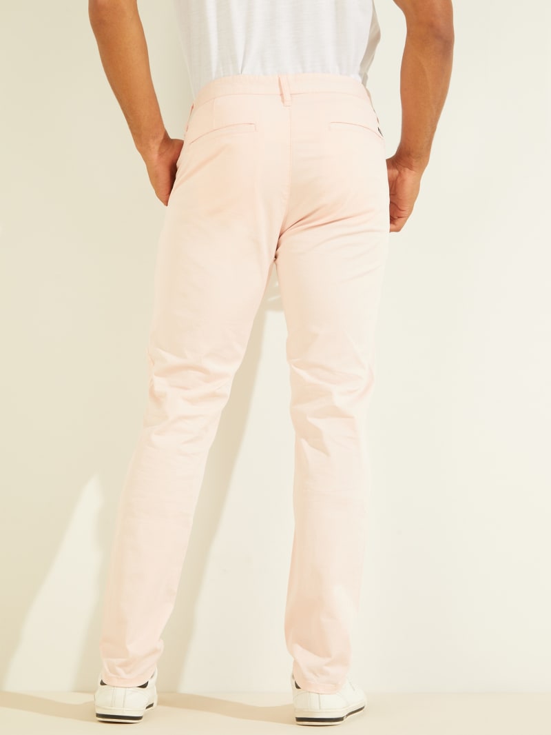 Spodnie Męskie Guess Duke Twill Chinos Różowe | 396820-SCO