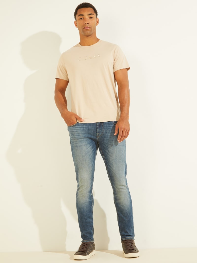 Spodnie Męskie Guess Eco Chris Light Wash Skinny Głęboka Niebieskie | 028359-RTV