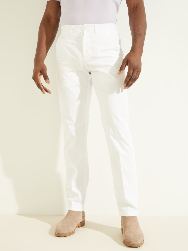 Spodnie Męskie Guess Eco New Original Chino Białe | 453792-NGU