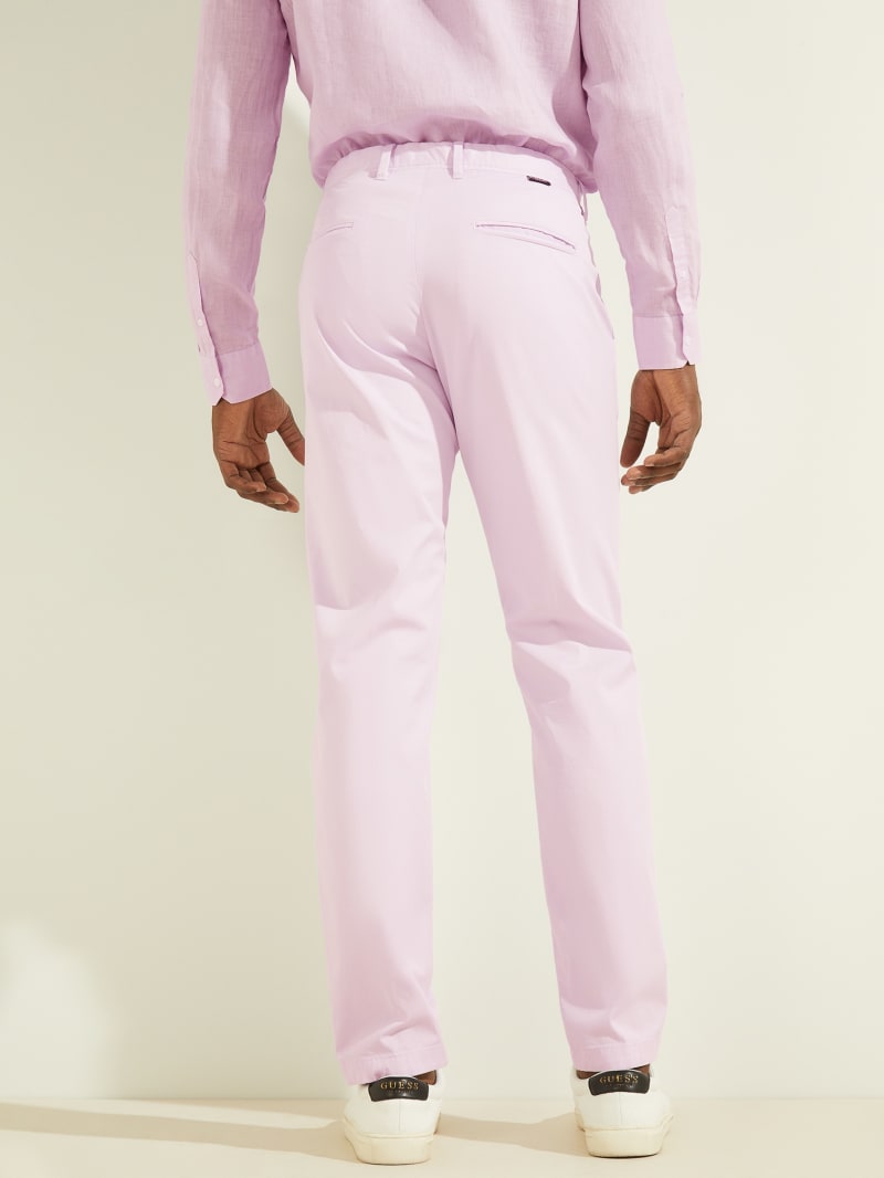 Spodnie Męskie Guess Eco New Original Chino Głęboka Fioletowe | 517329-QHG