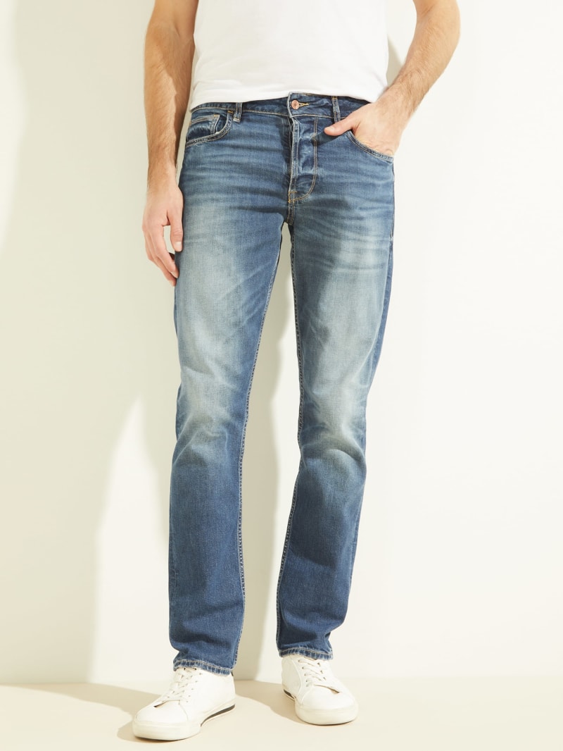 Spodnie Męskie Guess Eco Slim Tapered Niebieskie | 471853-TUG