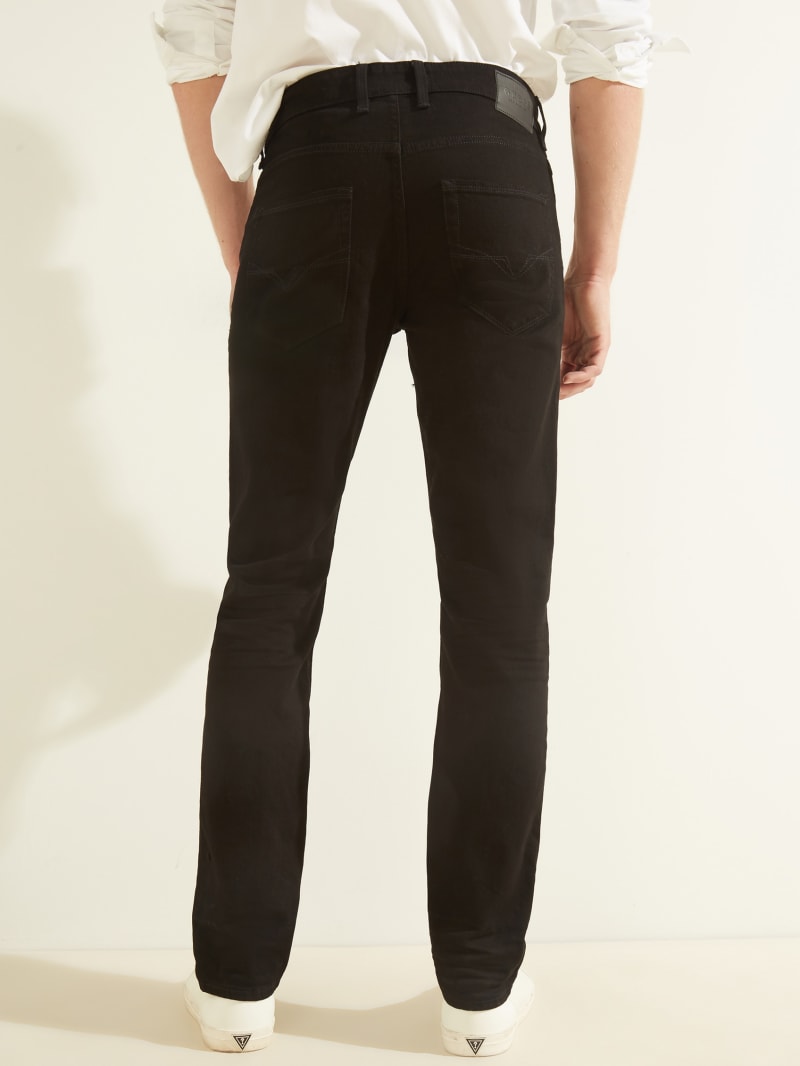 Spodnie Męskie Guess Slim Straight Czarne | 732640-DSK