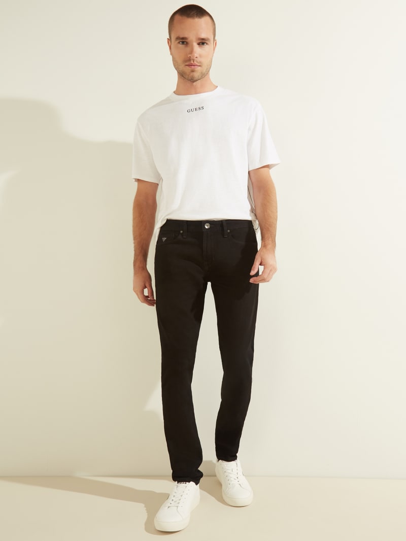 Spodnie Męskie Guess Slim Tapered Czarne | 170523-VPL