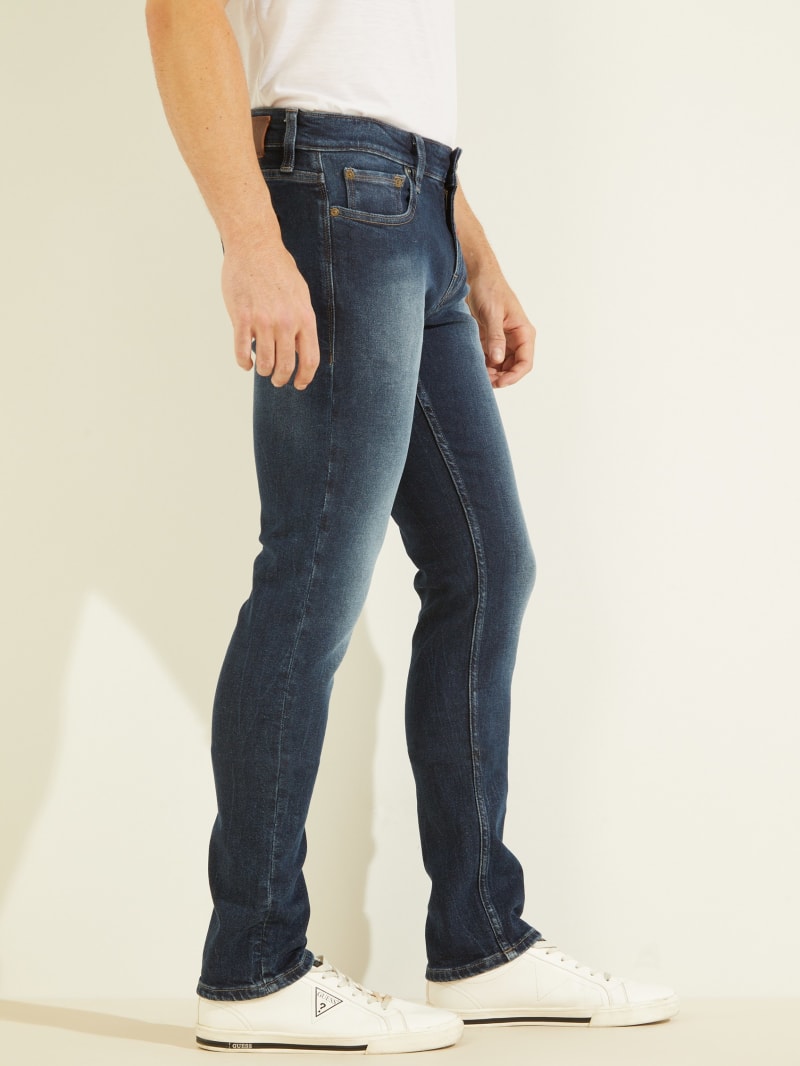 Spodnie Męskie Guess Slim Tapered Niebieskie | 937124-NLA