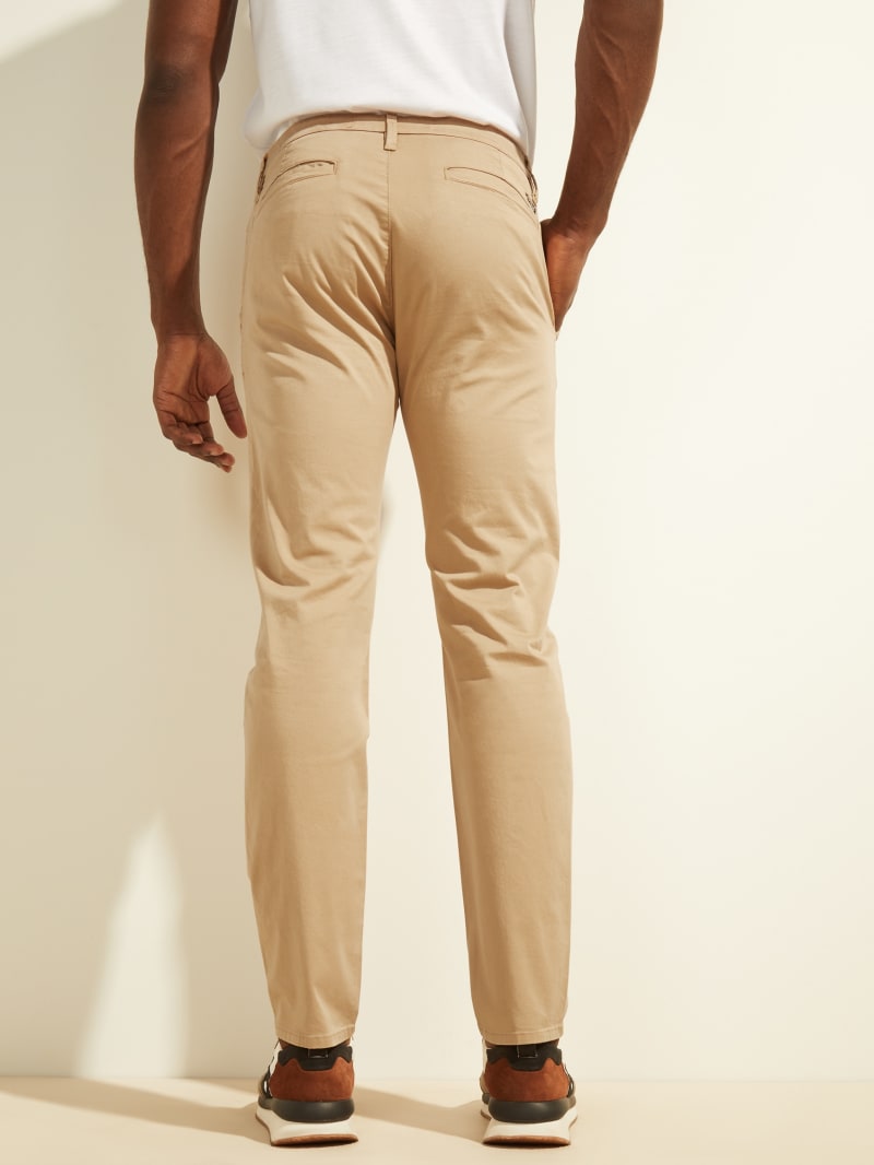 Spodnie Męskie Guess Toro Twill Chinos Beżowe | 361870-HUB